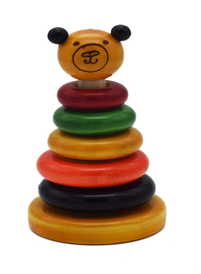 justhandmade Just Handmade Wooden Kitchen Toy Set | Ring Stacker for Kids (Combo of 2) - Image 4
